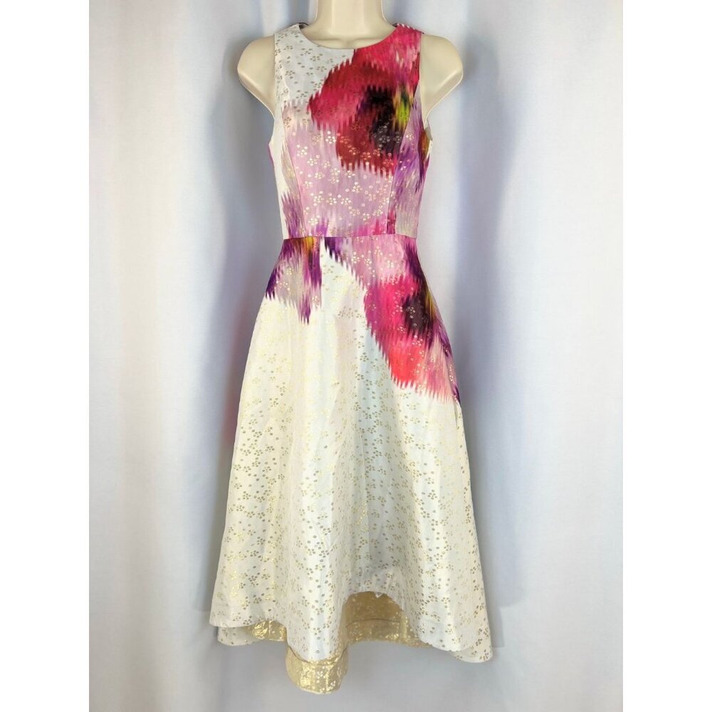 NWT Ted Baker Jenn Expressive Pansy Jacquard Midi Dress $439 - Picture 4 of 14